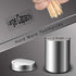 Stainless Steel Toothpick Holder Dispenser with 500 Bamboo Round Toothpicks, Thickening Container for Appetizer