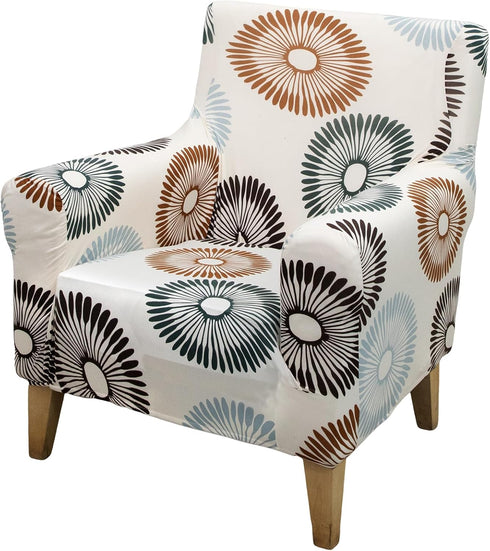 FUANGUI Banquet Armchair Slipcover Printed Chair Covers with Arms Stretch Club Chair