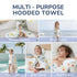 Towels,100% 43x43 Inch Toddler Hooded Bath Cotton Muslin Baby Towels for Boys Girls,Ultra Soft & Absorbent Quick Dry