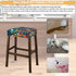Counter C,2 Pack NeColorLife Stool Covers Rectangle Printed,Stretch Waterproof Saddle Seat Covers for Height