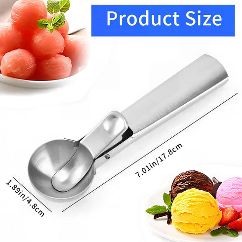 Frozen Stainless Steel Ice Cream Scoop,Cookie Scoop for Yogurt Gelatos Sundaes