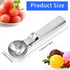 Frozen Stainless Steel Ice Cream Scoop,Cookie Scoop for Yogurt Gelatos Sundaes