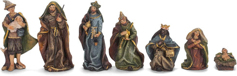 Kurt S. Adler 3.5-Inch Resin, 7-Piece Nativity Set, Multi for Christmas