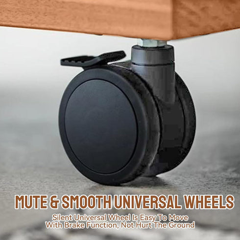 360 Adjustable C Shaped Side Table, C Table End Table with Wheels for Sofa, Swivel Sofa Table