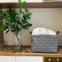 CLOCOR Collapsible Rectangular Storage Basket - 3 Pack Grey Arrow, Waterproof Coating, Handles for Organization