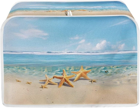 Beach Starfish Toaster Cover: Stylish Dust Proof Cover for Kitchen Appliance, Stain Resistant Anti Fingerprint Broiler