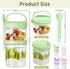 31oz Spoons,4Pack LUXEAR Large Overnight Oats Containers with Lids and Plastic Yogurt Parfait Cups Dual-Layer Salad Pod
