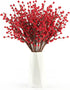 joyhalo 12 Pack Red Berry Stems - 17'' Holly Berry Stems, Red