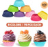 600pcs Paper Cupcake Liners - 1.25 Inches Mini Muffin Liners, Thick & Sturdy Rainbow Colors