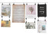 Jetec 196 Inch/5 m Wire Curtain Rod, Adjustable Hanging System with 48 Clips for Tapestry and Photo Display Decor