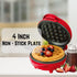 OVENTE Electric Mini Waffle Maker, 550W Fast Heating Element, 4-Inch Non-Stick Plates, Perfect for Breakfast