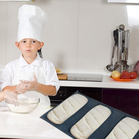 Mesh Silicone Bread Forms, Square Shape Non Stick Bakery Tray for Crusty Bread Bakeware for Small Toaster Oven