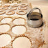 Stainless Steel Biscuit Cutters Set for Baking, 5 Pieces Fluted Round Cookie Cutters with Handle