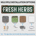 HENOVAL 16x4 Inches Fresh Herbs Sign Herb Garden Signs Vintage Tin Metal Signs For Home Kitchen Garden Farmhouse Wall