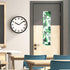 2 Pcs Blackout Window Shades for Classroom, 8 x 36 Inches Tropical Leaves Patterns Side Door Window Curtain