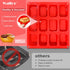 Walfos Silicone Mini Loaf Pan, 12 Cavities Non-stick Bread Brownie Pan for Mini Bread & Cheesecake