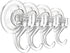 Large Clear Suction Cup Hooks for Shower, Heavy Duty Wreath Hangers for Front Door Window Glass (4 Packs)
