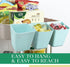 FMOACEN 6 Pack Hanging Cup Holder Rolling Cart Organizer Accessories Trolley Basket Storage Hanging Bucket Hanging