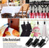 Teenitor 100 Pack Small Curtain Clips for Outdoor String Lights, Stainless Steel Hooks for Hanging Drapes, Black