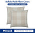 MIULEE Pack of 2 Farmhouse Buffalo Check Plaids Polyester Linen Soft Decorative Square Throw Pillow Covers - 18x18 Inch