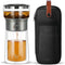 ZENS Modern Glass Tea Infuser Teapot, Smart One Touch Tea Maker for