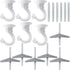 Hotop 6 Pieces Swag Ceiling Hooks - Heavy Duty Hanging Plants Toggle Hooks for Indoor Outdoor Use