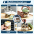 22oz 16 oz (4PCS) Overnight Oats Containers with Lids, & Glass Jars with Airtight Lids, Wide Mouth Overnight Oats Jar