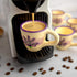 City to Cottage Handcrafted Cream Lavender Floral Espresso Cups - Set of 4 for Espresso Machine