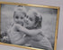Double 4 by 6 Inch Metal Folding Picture Frames - 1 Landscape and 1 Portrait Style (Modern Gold)