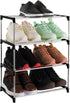 Xerhnan 4-Tier Stackable Small Shoe Rack, Lightweight Shoe Shelf Storage Organizer for Entryway,