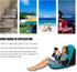 BDL Inflatable Armrest Lounge Chair Couch, Foldable Air Chair Lazy Couch for Gaming Reading Indoor Outdoor, BlueAir
