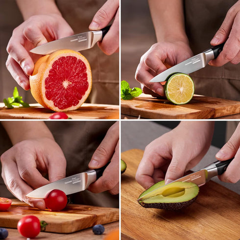Paring Knife, 4 Inch Ultra Sharp German Stainless Steel Kitchen Knife for Fruit and Vegetable Chopping