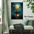 Gothic Landscape Wall Art Vintage Sky Painting Dark Academia Canvas Print Retro Gothic Posters Abstract Landscape Pictures Dark Academia Artwork Dark Landscape Print Gothic Canvas 16x24inch No Frame