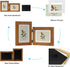 5x7 2 4x6 5x7 Double Hinged Picture Frame, Folding Photo Frame, Walnut-colored Pine Wood with Real Glass, Display