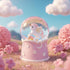 Pink Unicorn Snow Globe with Lighted Rainbow & Lullaby Music LED Musical