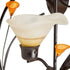 15x7.5x3.5, Zingz & Thingz Beauty in The Petals Collection Floral Lily Tealight Candle Wall Sconce, Amber Lilies