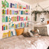 59Wx51H Inch Homewelle Reading Tapestry Modern Wall Art Unique Books Bookshelf Library Bookworm Floral Botanical