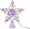 MCEAST Glittered Christmas Tree Topper, 10 Inches LED Light Up Star Treetop for Indoor Outdoor Decoration, Purple