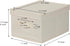 Household Essentials 113 Large Storage Box with Lid and Handle - Natural Beige Canvas