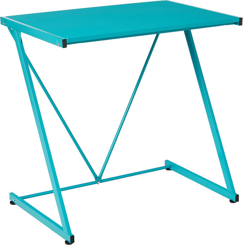 Z-Shaped Student Desk in Aqua