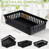 6 Pack Plastic Basket 10.24 x 6.5 x 2.36 Inch Small Plastic Storage Bins Rectangle Plastic Organizer Tray Classroom Containers for Organizing Shelves Home Desks Snack Cosmetics Crafts (Black) by Wenqik
