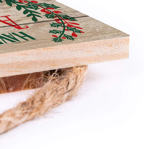 Have Yourself a Merry Little Christmas Hanging Sign, 5 x 10 Wood Plank Design
