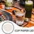 DOITOOL 100 PCS Disposable Paper Cup Covers - Recycled Hot Cup Lids for Cafe, Hotel, KTV Bars (3.1 Inch)