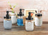 Mason Jar Bathroom Accessories Lids Set (4pcs) - Soap Dispenser, Toothbrush Holder, Apothecary Jars Lids - Black