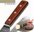 Professional Metal Spatula for Cast Iron Skillets and Flat Top Grills, Full Tang Wooden Handle, 1.8mm Thick Blade
