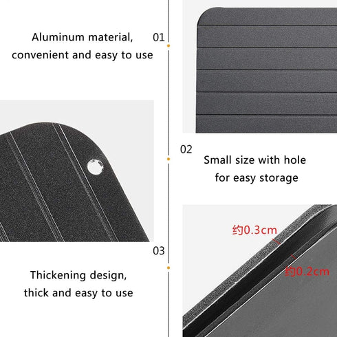 Haploon Rapid Defrosting Tray, High Density Aluminum Thawing Plate for Defrosting Frozen Food Without Microwave