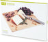 Set, 12.5" 9.75" True Appetize Bamboo Cheese Board and Stainless Steel Knife Serving Tray, Charcuterie Boards