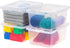 IRIS USA 15 Qt Clear Storage Box, BPA-Free Stackable Bin with Lid, 4 Pack for Organizing Shoes and Classroom Storage.