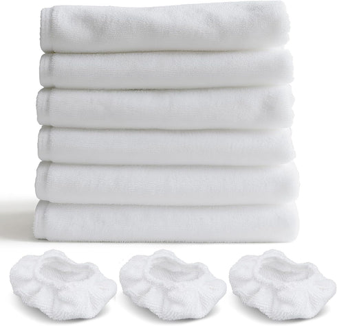 Waitbird 6 Pack Microfiber Mop Pads and 3 Pack Ironing Cloths Set