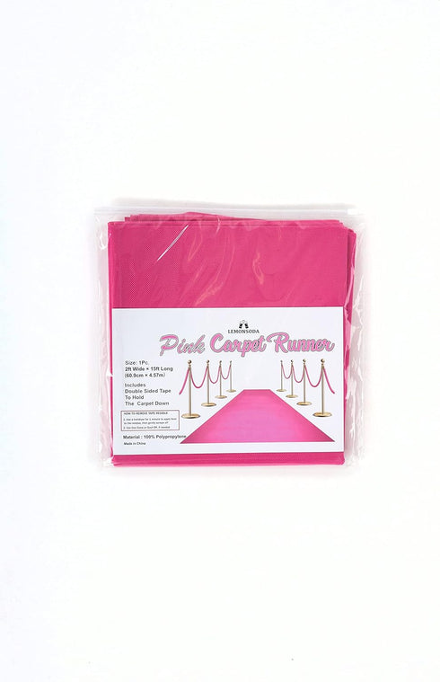 Red Carpet Floor Runner for Hollywood Party Decoration, Fabric 100 GSM (Pink, 2x15 Feet)